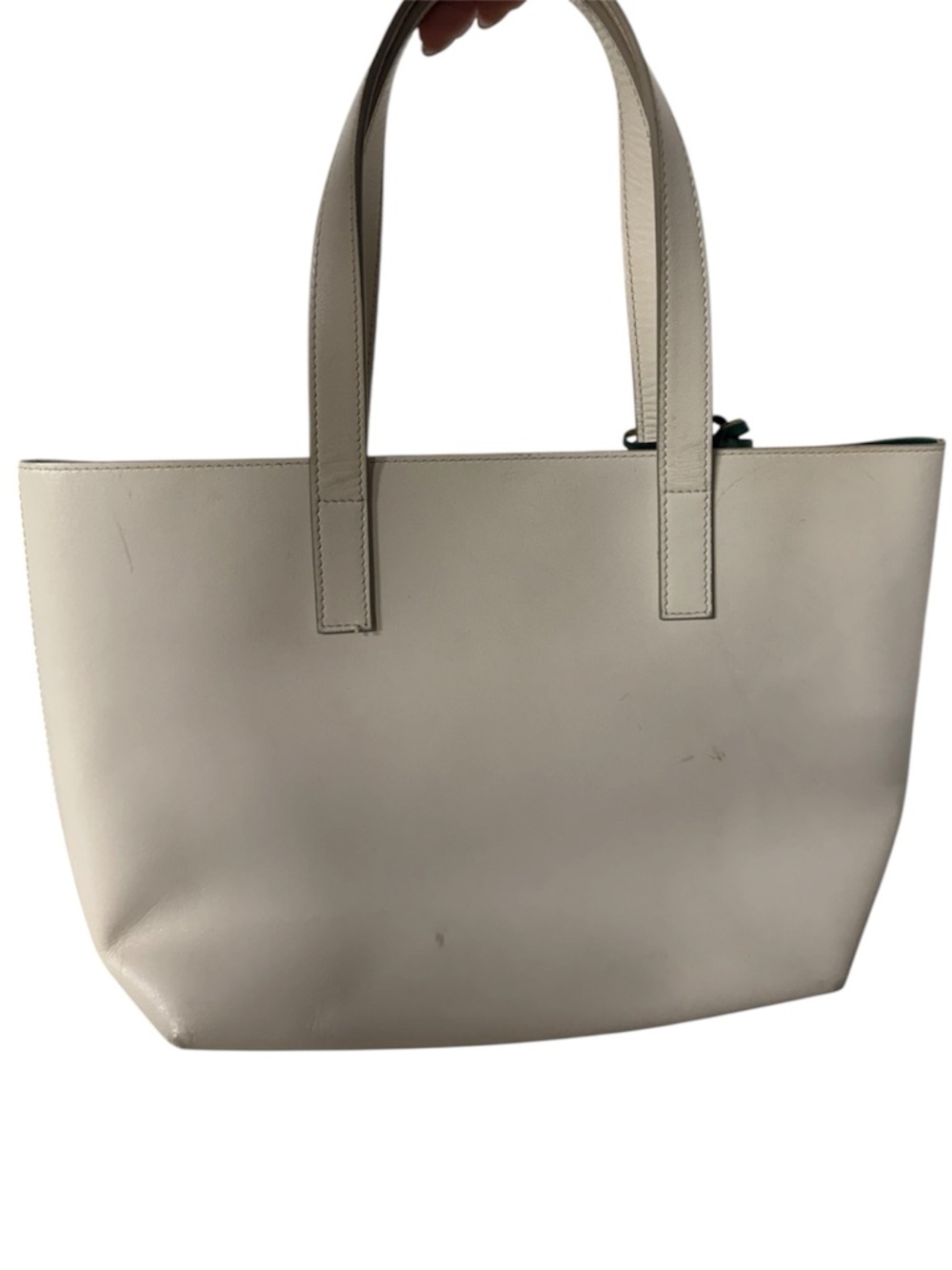Jil Sander Cream Leather Tote Bag